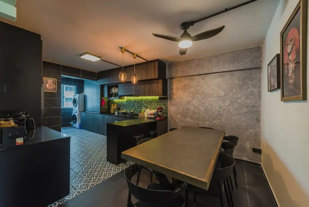 Feature wall in a contemporary home